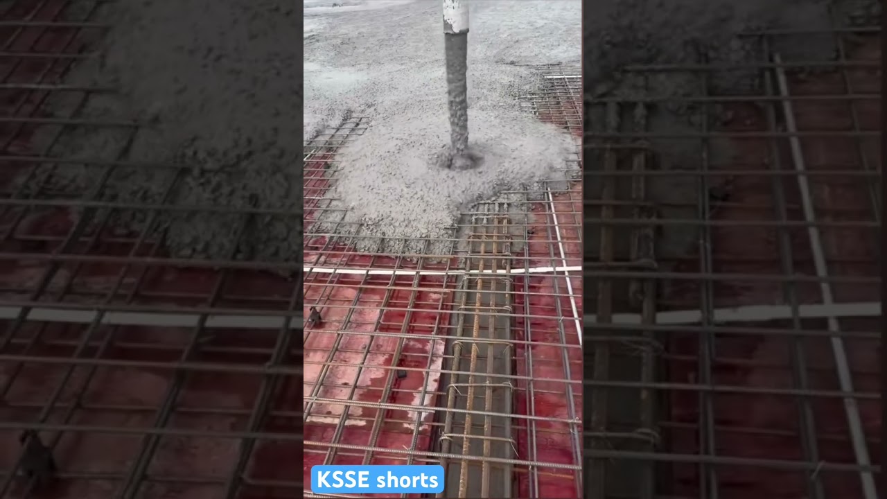 Check Out the Concrete Flow During Floor Pouring – Smooth and Continuous Placement #feed