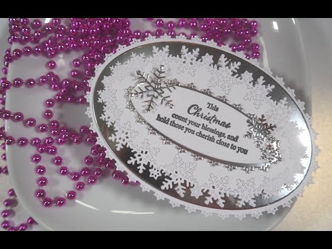 Snowflakes Oval Filigree Frame