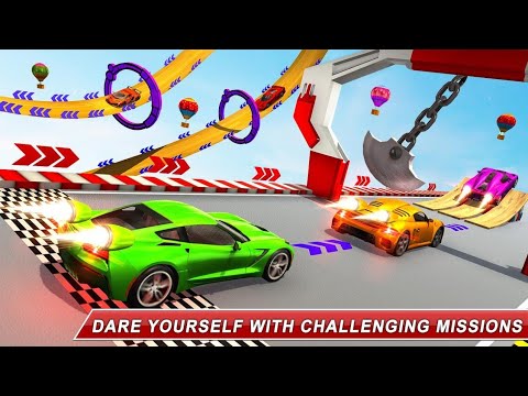 Impossible Stunt Car Tracks 3D: Blue Car Driving Stunts Levels 5_6 _7-Android GamePlay 2022Mega Ramp