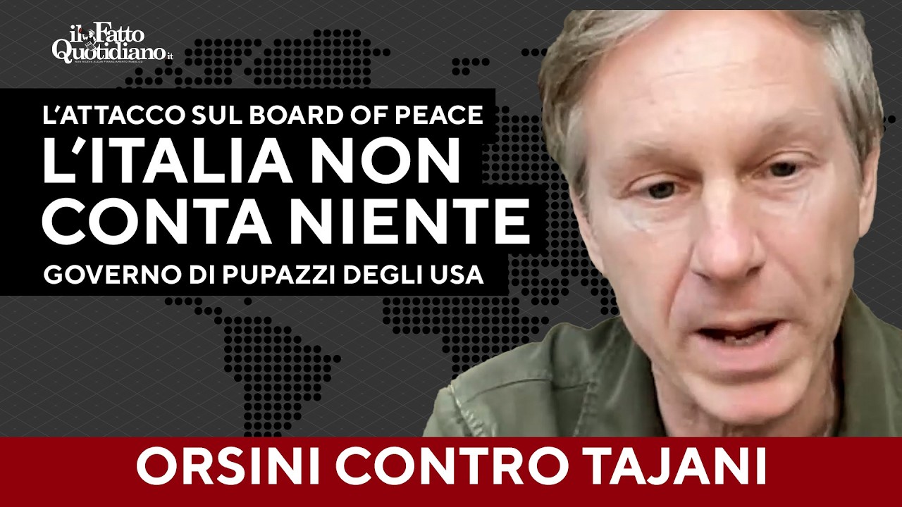"Governo di pupazzi della Casa Bianca": Orsini senza filtri su Gaza