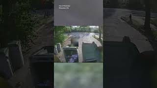 Video shows a garbage truck explosion