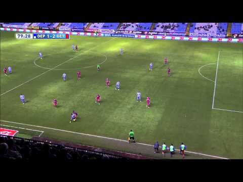 Gol de Postiga (1-2) en el Deportivo de la Coruña - Getafe CF - HD