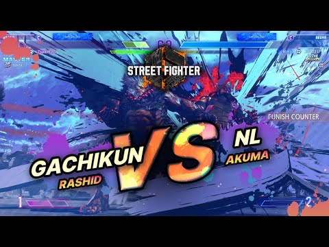 SF6 → Gachikun (Rashid) vs NL (Akuma) - Street Fighter 6
