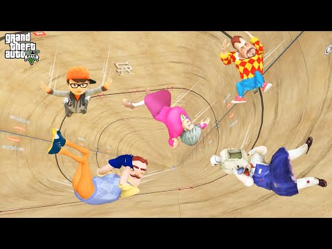 EFSANE KAYDIRAKTAN AŞAĞI DÜŞÜYORUZ 😱 GTA 5 Dark Riddle - Scary Teacher - Ice Scream