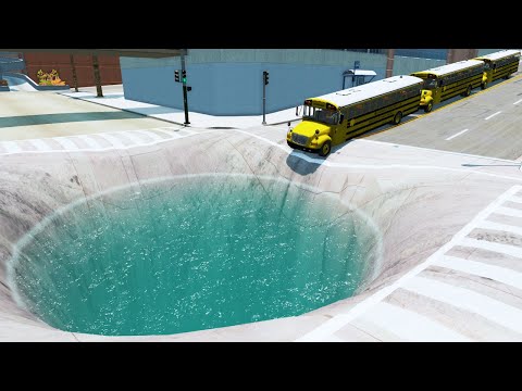 Cars vs Giant Water Pit – BeamNG.Drive by BeamNG Enthusiast