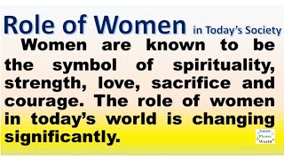 Role of women in today
