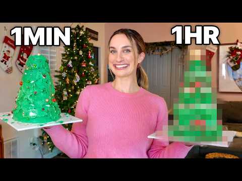 1 Minute Vs 10 Minutes Vs 1 Hour Cake Decorating Challenge