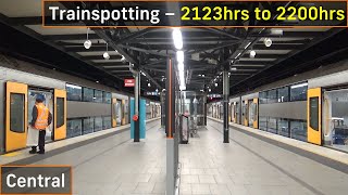 (Sydney) Central Station - Trainspotting from 2123hrs to 2200hrs (Thursday Evening)