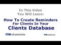 Create Reminders In Client Database