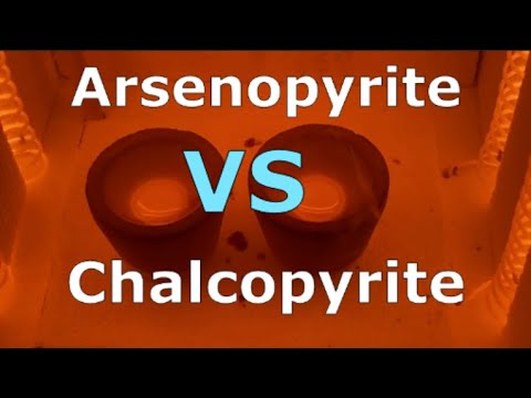Brandprobe, Chalkopyrit vs. Arsenopyrit.
