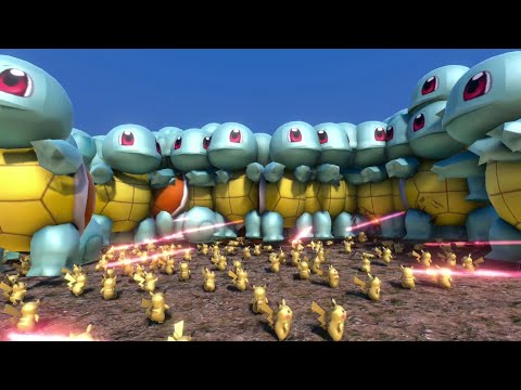 30000 Squirtle vs 3000 Pikachu / Ultimate Epic Battle Simulator