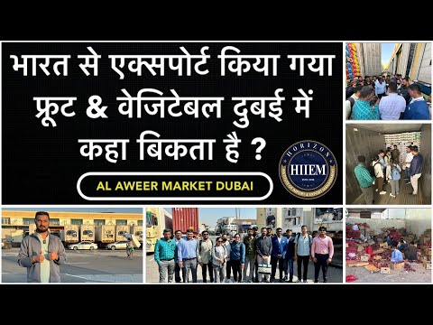 Al Aweer market Dubai || How to export fruit and vegetable in Dubai from India || By Sagar Agravat