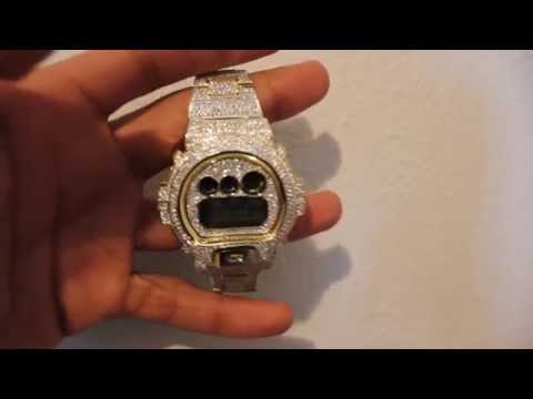 Custom G Shock Casio Met 5CT aan swarovski Price: 480 Euros