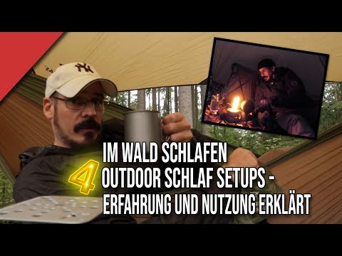 Im Wald schlafen/ 4 Outdoor Schlaf Setups/ Erfahrung und Nutzungsbereich erklärt