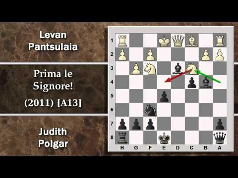 Annotated Chess Games 55 - Pantsulaia vs. Polgar - Ladies First! - 2011 [A13]