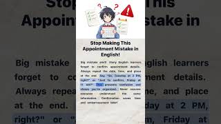 Stop Making This Appointment Mistake in English 📅 | English Reading and Listening Practice