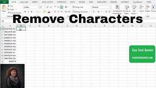 How to remove Characters from fields in Excel