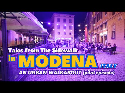 Midweek night walking tour in Modena Italy old city centre | la Pomposa centro città | the Sidewalk