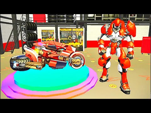 Grand US Flying Robot Bike Revenge: Bike Robot Transform Game - Android Gameplay