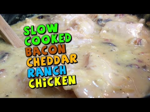 Slow Cooker Bacon Cheddar Ranch Chicken | Easy Meal Prep Recipe