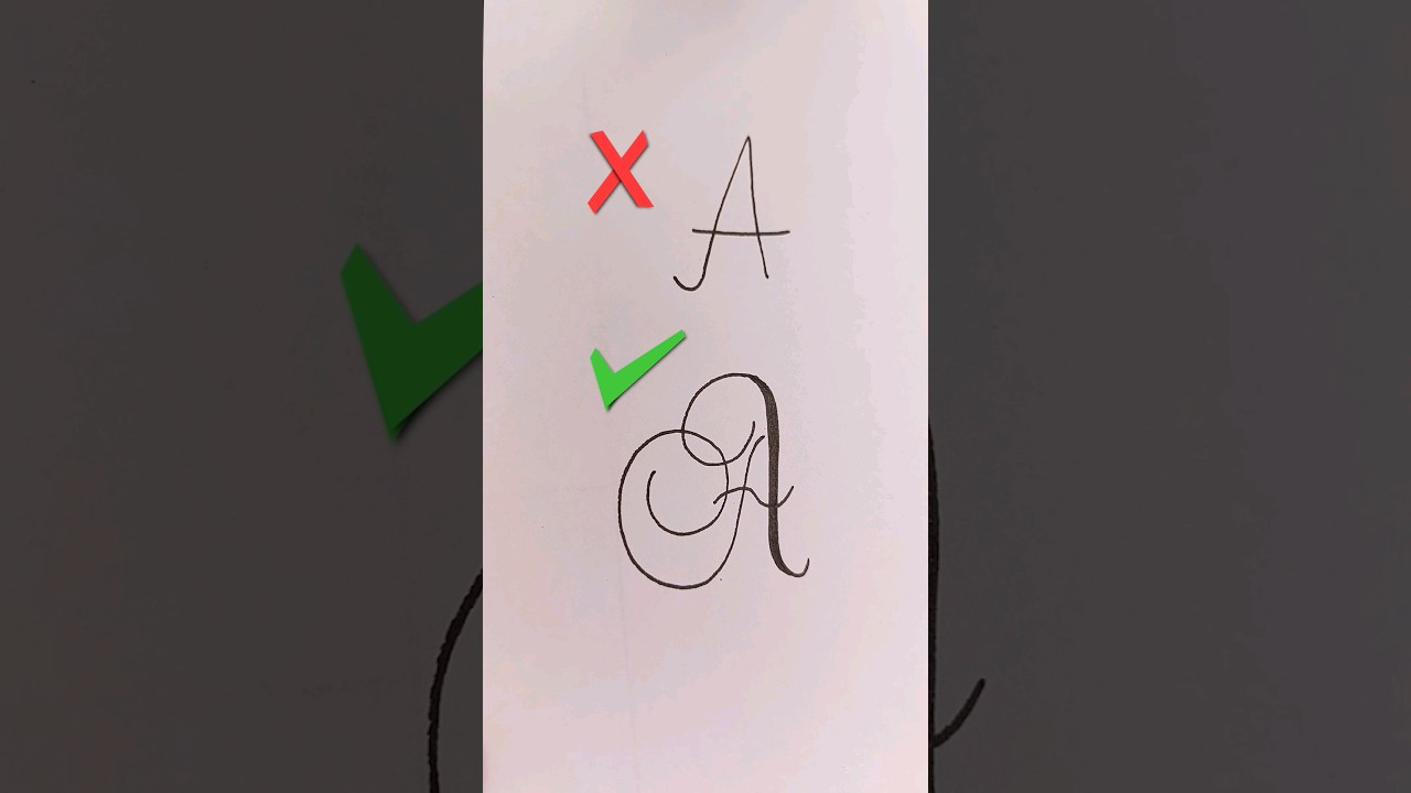 Letra cursiva: A ✒️