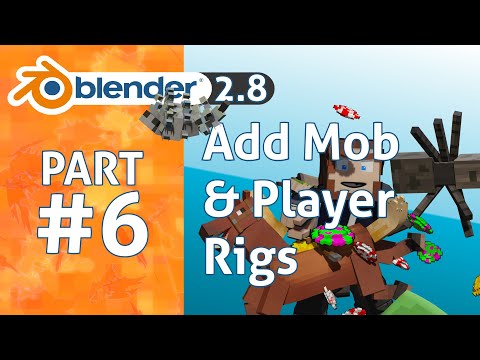 Import character rigs  in 1 minute | Blender 2.8 Minecraft Animation Tutorial #6