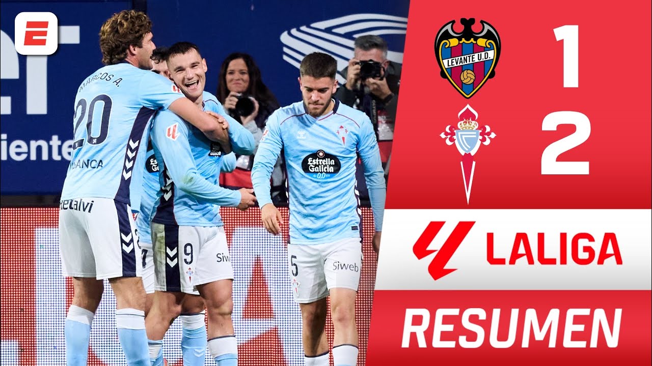 GANA Celta 2-1 sobre LEVANTE en partidazo con expulsión, penal fallado y GOLAZO de MINGUEZA | LaLiga