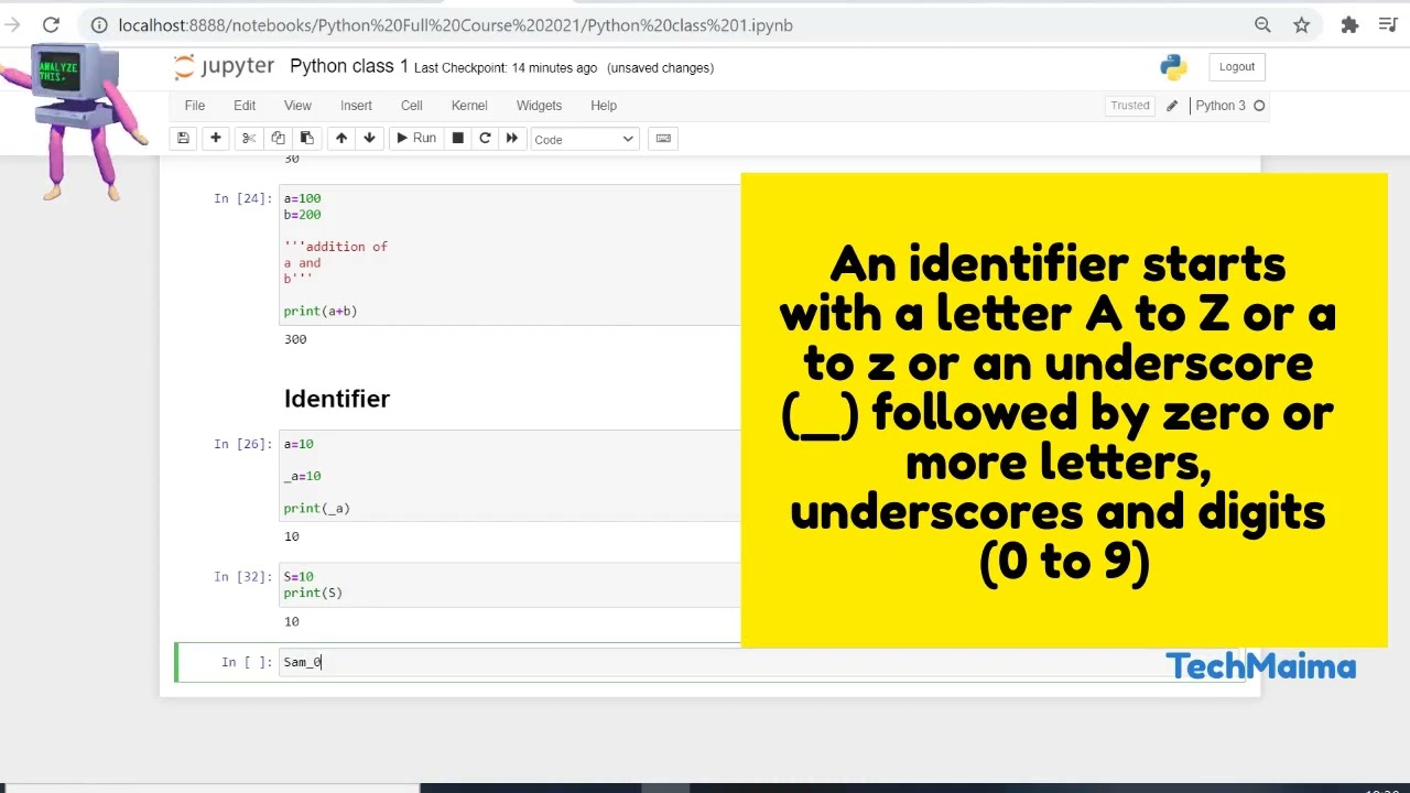 Identifiers in Python | Python Programming in Tamil | Techmaima