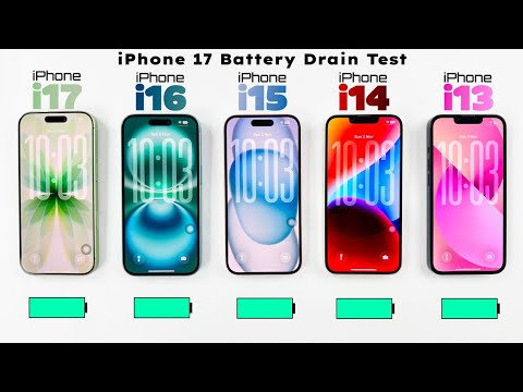 Apple iPhone 17 vs 16 vs 15 vs 14 vs 13 - ULTIMATE Battery Life DRAIN Test 🥵
