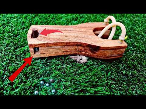 100% Handcrafted - Slingshot with trigger and hidden tank