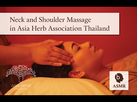 Massagem no pescoço e ombros na Asia Herb Association Tailândia com Real Sound (ASMR)
