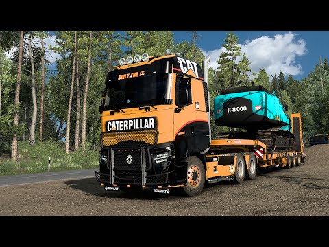 Transporting an excavator in Germany - Euro Truck Simulator 1.50 #ets2