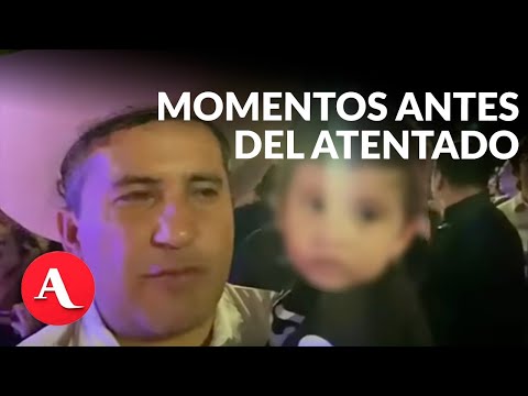 Alcalde Carlos Manzo, momentos antes de ser asesinado en Uruapan