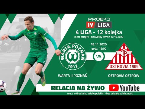 Transmisja meczu: Warta II Poznań - Ostrovia 1909 Ostrów Wlkp.