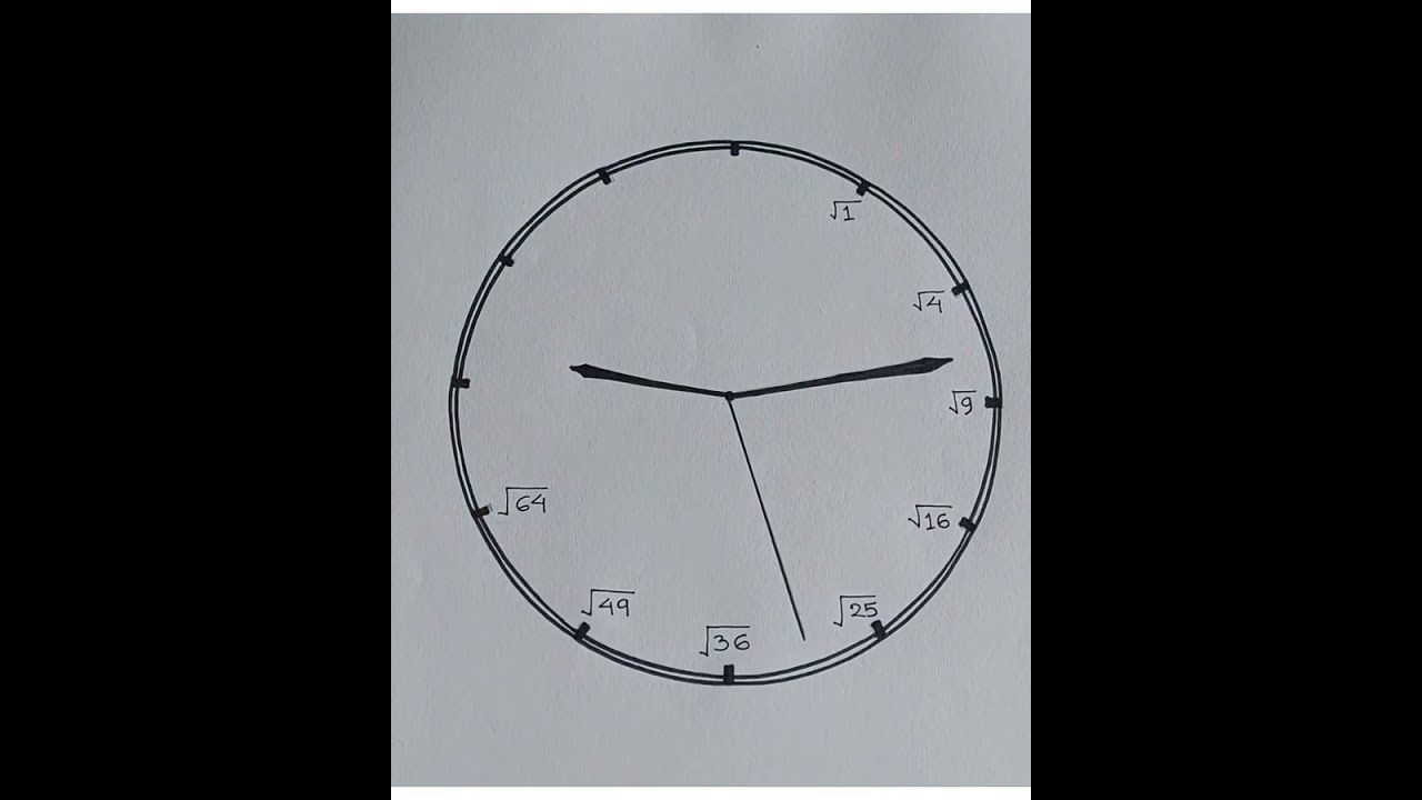 Square Root Clock | Square Root Trick | Square Root Craft |Maths  Project On Square Root |#shorts