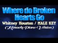 WHERE DO BROKEN HEARTS GO Whitney Houston MALE KEY KARAOKE PIANO VERSION