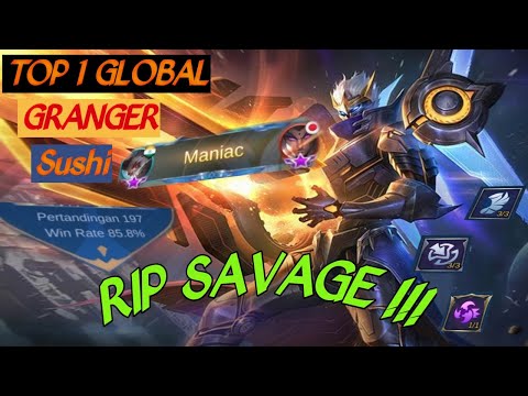 Perfect BULLET!! Granger King Deadly Build,[ Top 1 Global Granger ] By Sushi - Mobile Legends