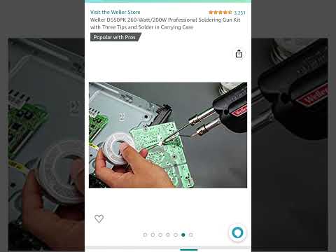 47 % off Weller D550PK 260-Watt/200W Professional Soldering Gun Kit with Three Tips and Solder