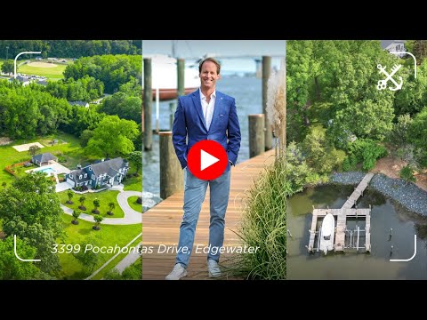 Private Waterfront Estate on 11 Acres ~ Just Listed ~ 3399 Pocahontas Drive, Edgewater, MD