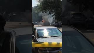 A car is on fire 🔥