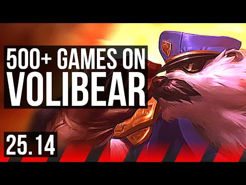 VOLIBEAR vs ORNN (TOP) | 7 solo kills, 45k DMG, 15/3/7, Legendary, 500+ games | EUW Master | 25.14