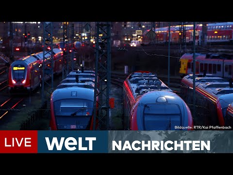 STILLSTAND IN BAHNVERKEHR: GDL startet Warnstreik – Keine Sicht auf Einigung mit DB | WELT STREAM