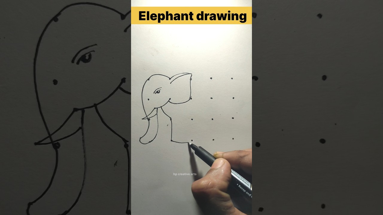 Elephant drawing ✨ #shorts #elephant #drawing