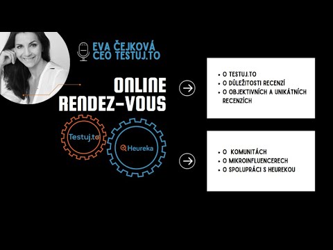 Testuj.to - Eva Čejková (CEO testuj.to) na online rendez-vous.