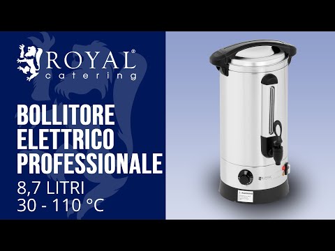 Video - Bollitore elettrico professionale 8,7 litri - 1.500 W - Parete doppia