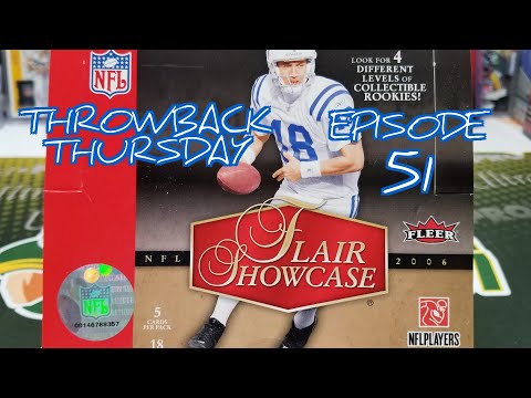2006 Flair Showcase Football Hobby Box Opening. TBT Episode 51