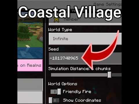 Coastal Village Seed in Minecraft | Best Seeds for Minecraft Pocket Edition