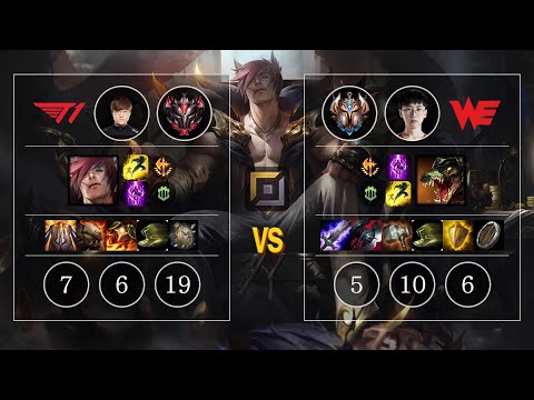 T1 Teddy Sett vs WE Plex Renekton Top - KR Patch 10.12