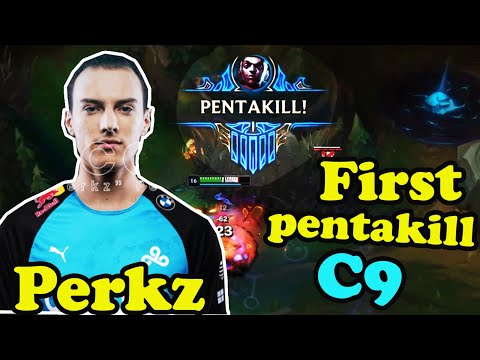 Perkz First pentakill on C9 | first livestream as C9 | C9 Perkz Stream higlights