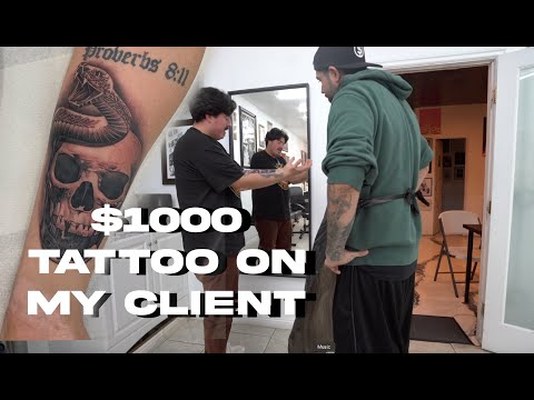 My client booked me for a  $1000 tattoo